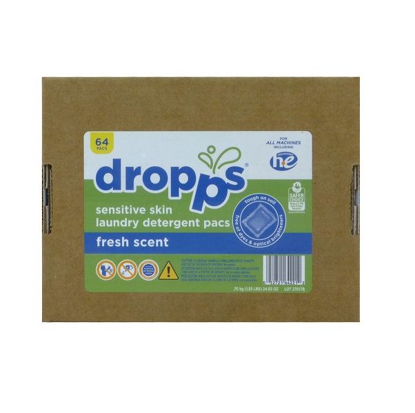 Экологичные капсулы для стирки dropps Аромат свежести 64шт